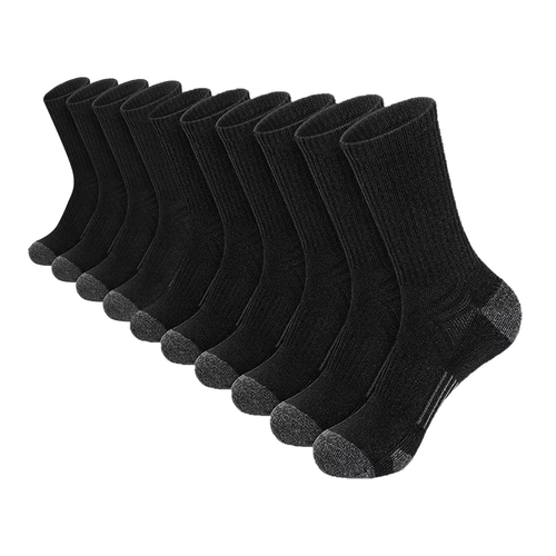 Xfvqtps 5 Pairs Mens Sports Socks Mid Tube Towel Bottom Simplicity Thickened Elastic Comfortable Sweat Absorbing Breathable Outdoor Mountaineering Running Socks White