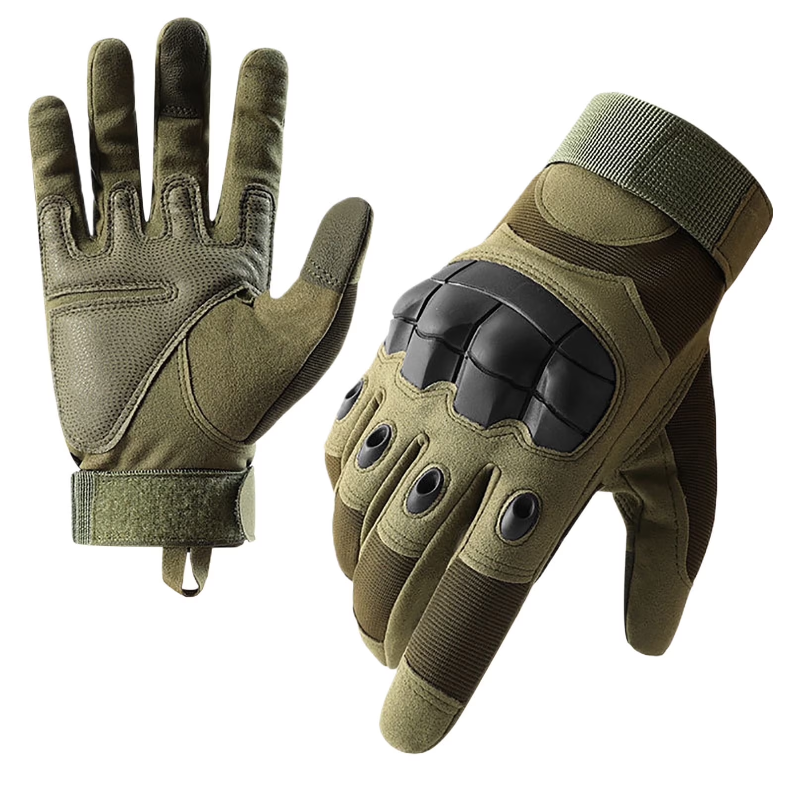 Xfvqtps Mens and Womens Motorcycle Gloves Thickened Hook Adjustable Hard Knuckle Protection Windproof Waterproof Outdoor Hiking Training Shooting Road Cycling Gloves