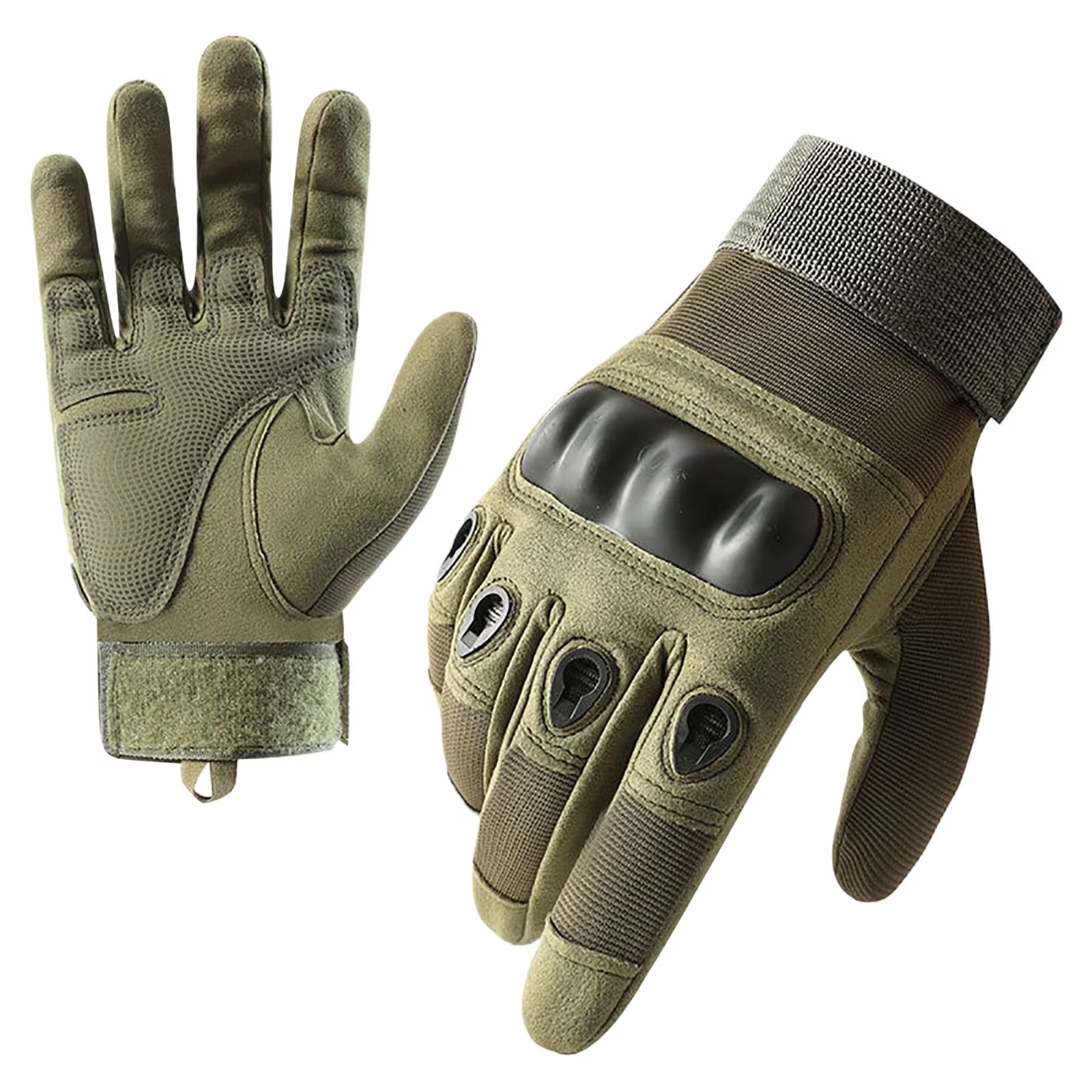 Xfvqtps Mens and Womens Motorcycle Gloves Thickened Hook Adjustable Hard Knuckle Protection Windproof Waterproof Outdoor Hiking Training Shooting Road Cycling Gloves