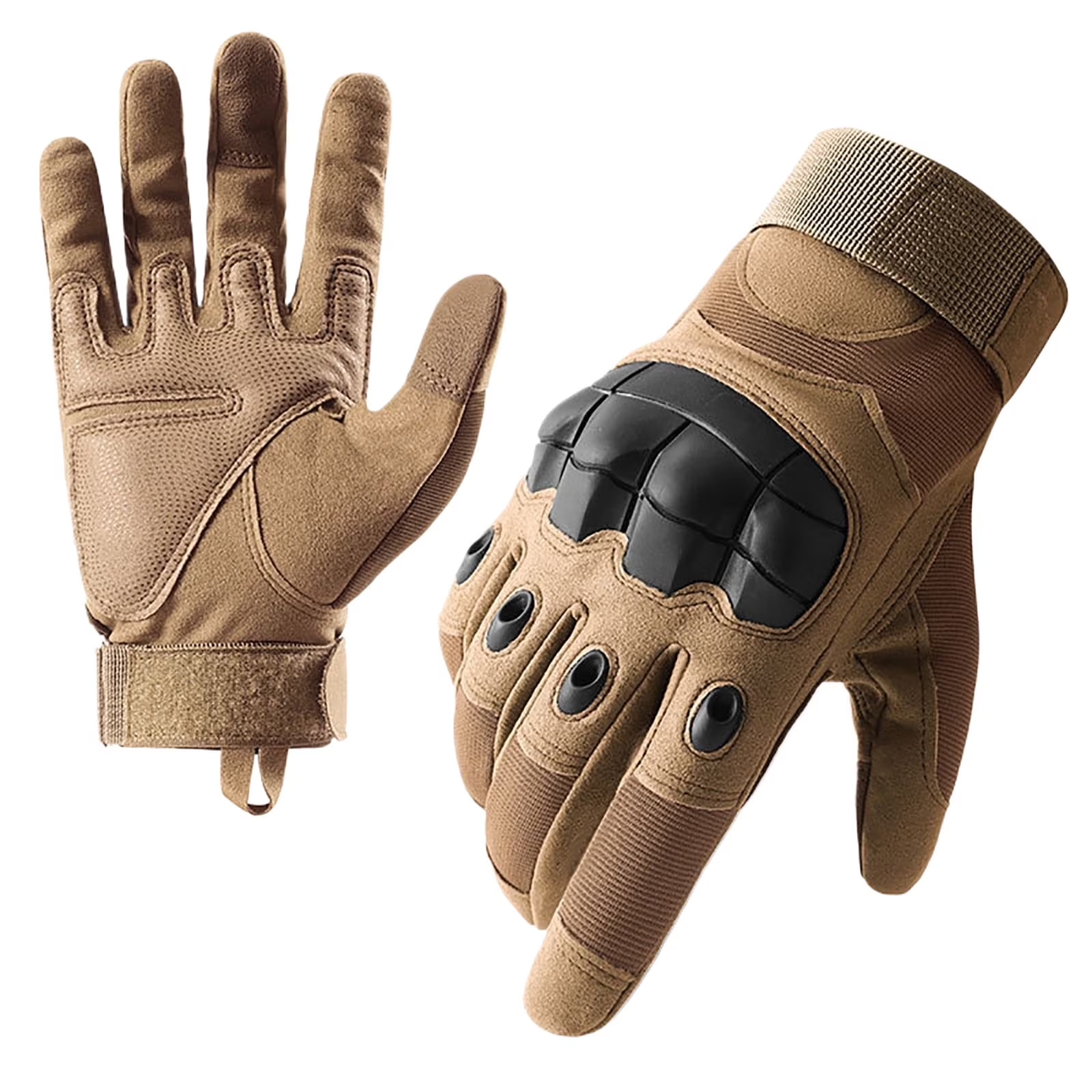 Xfvqtps Mens and Womens Motorcycle Gloves Thickened Hook Adjustable Hard Knuckle Protection Windproof Waterproof Outdoor Hiking Training Shooting Road Cycling Gloves