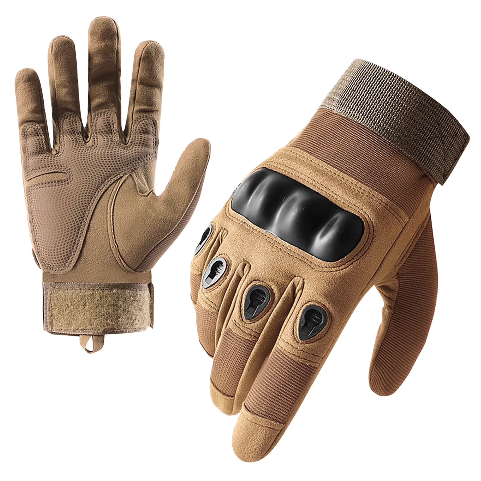 Xfvqtps Mens and Womens Motorcycle Gloves Thickened Hook Adjustable Hard Knuckle Protection Windproof Waterproof Outdoor Hiking Training Shooting Road Cycling Gloves