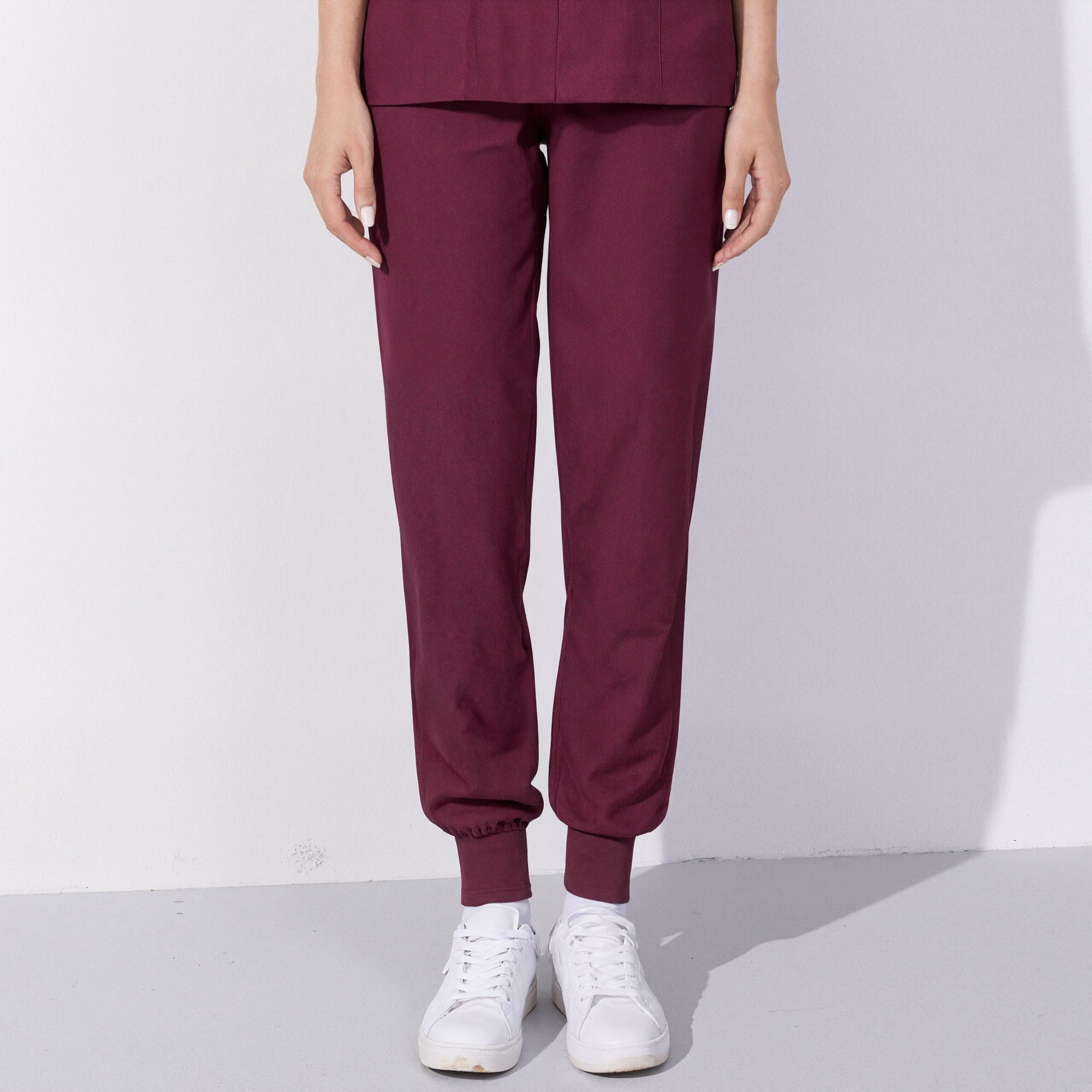 Xfvqtps Scrub Pants for Women Stretch Yoga Scrub Joggers Anti-Wrinkle Elastic Waist Nursing Jogger Pants