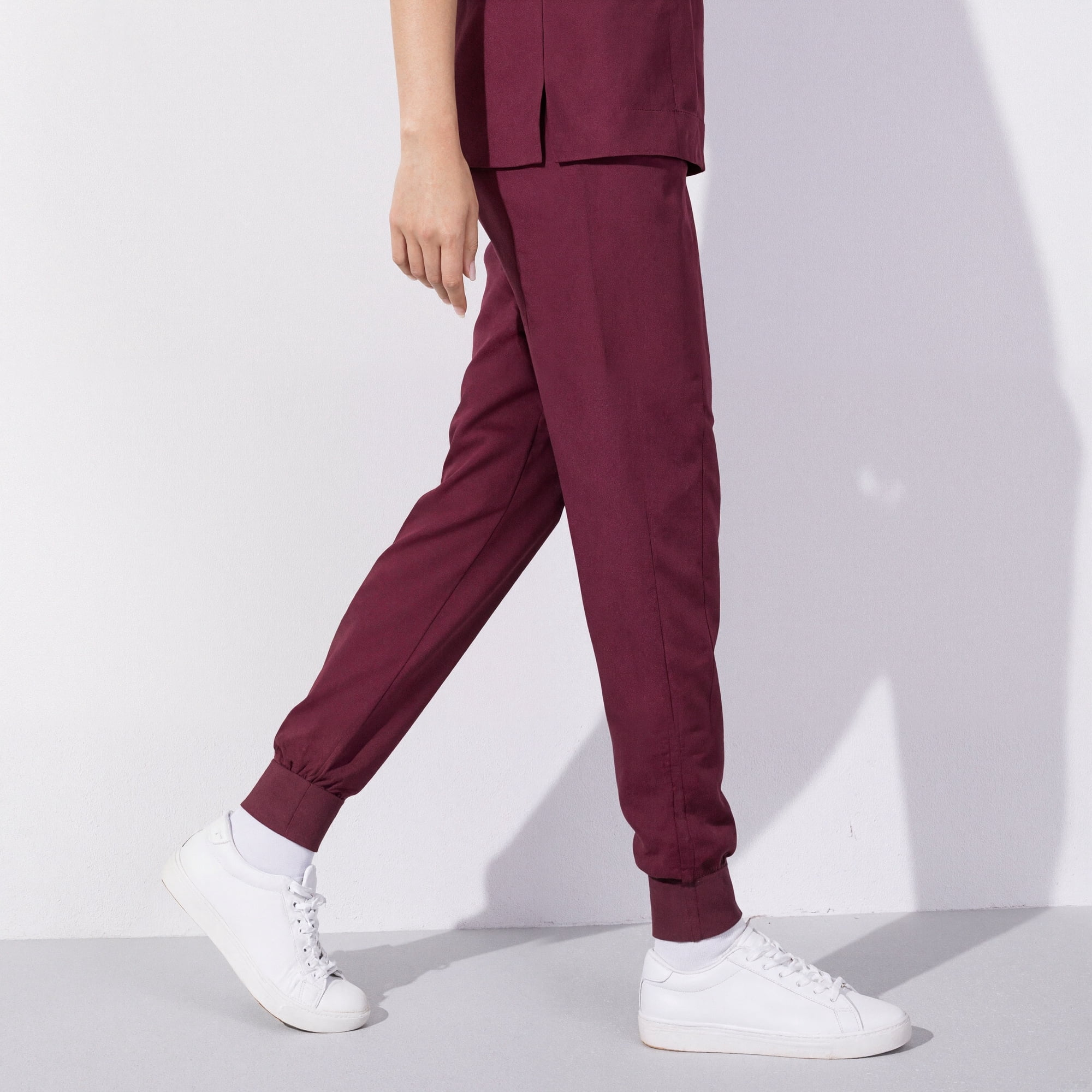 Xfvqtps Scrub Pants for Women Stretch Yoga Scrub Joggers Anti-Wrinkle Elastic Waist Nursing Jogger Pants