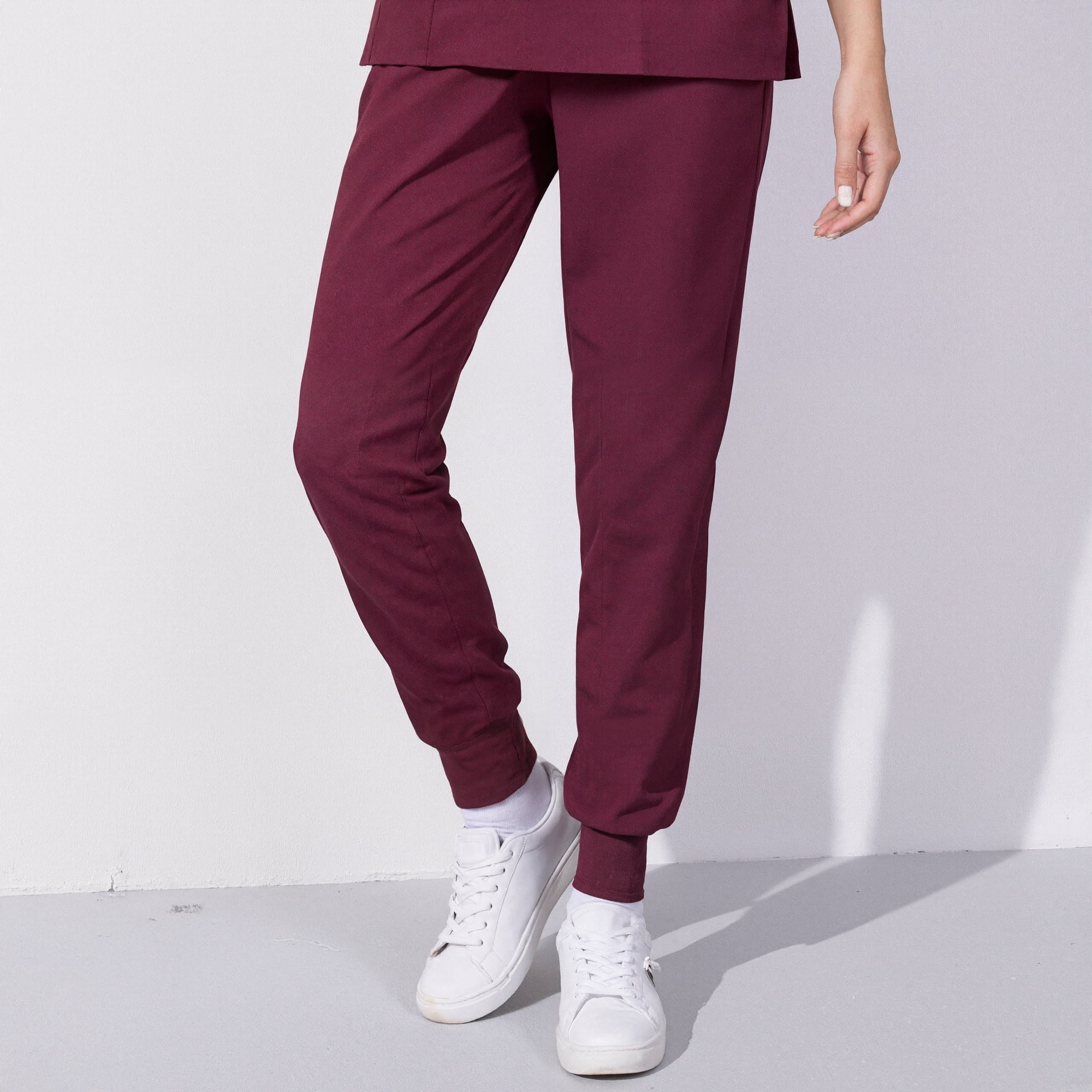Xfvqtps Scrub Pants for Women Stretch Yoga Scrub Joggers Anti-Wrinkle Elastic Waist Nursing Jogger Pants