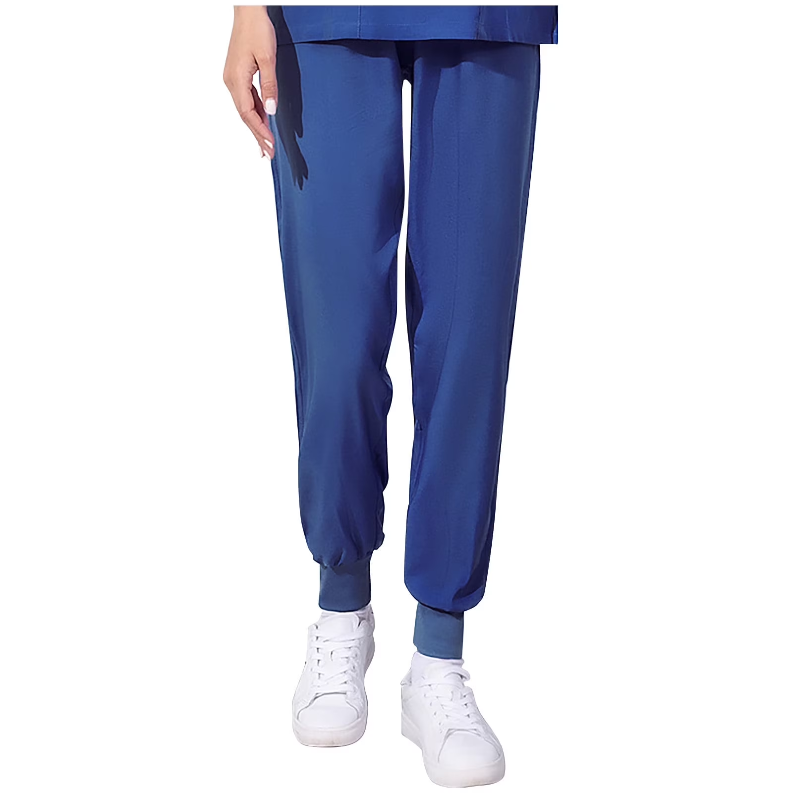 Xfvqtps Scrub Pants for Women Stretch Yoga Scrub Joggers Anti-Wrinkle Elastic Waist Nursing Jogger Pants
