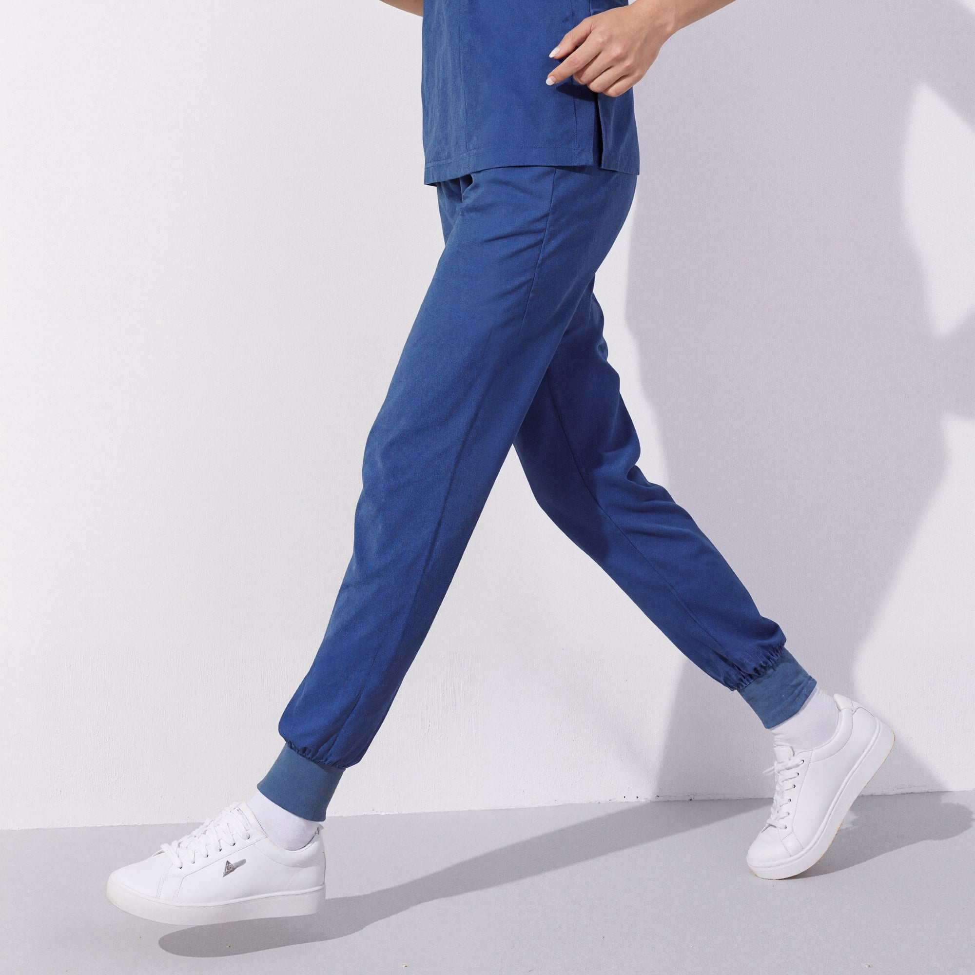Xfvqtps Scrub Pants for Women Stretch Yoga Scrub Joggers Anti-Wrinkle Elastic Waist Nursing Jogger Pants