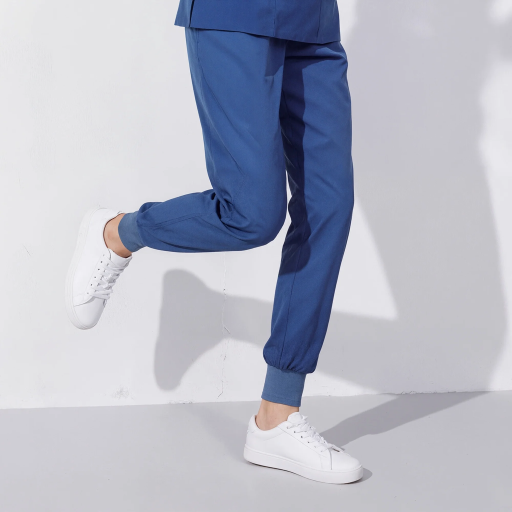 Xfvqtps Scrub Pants for Women Stretch Yoga Scrub Joggers Anti-Wrinkle Elastic Waist Nursing Jogger Pants