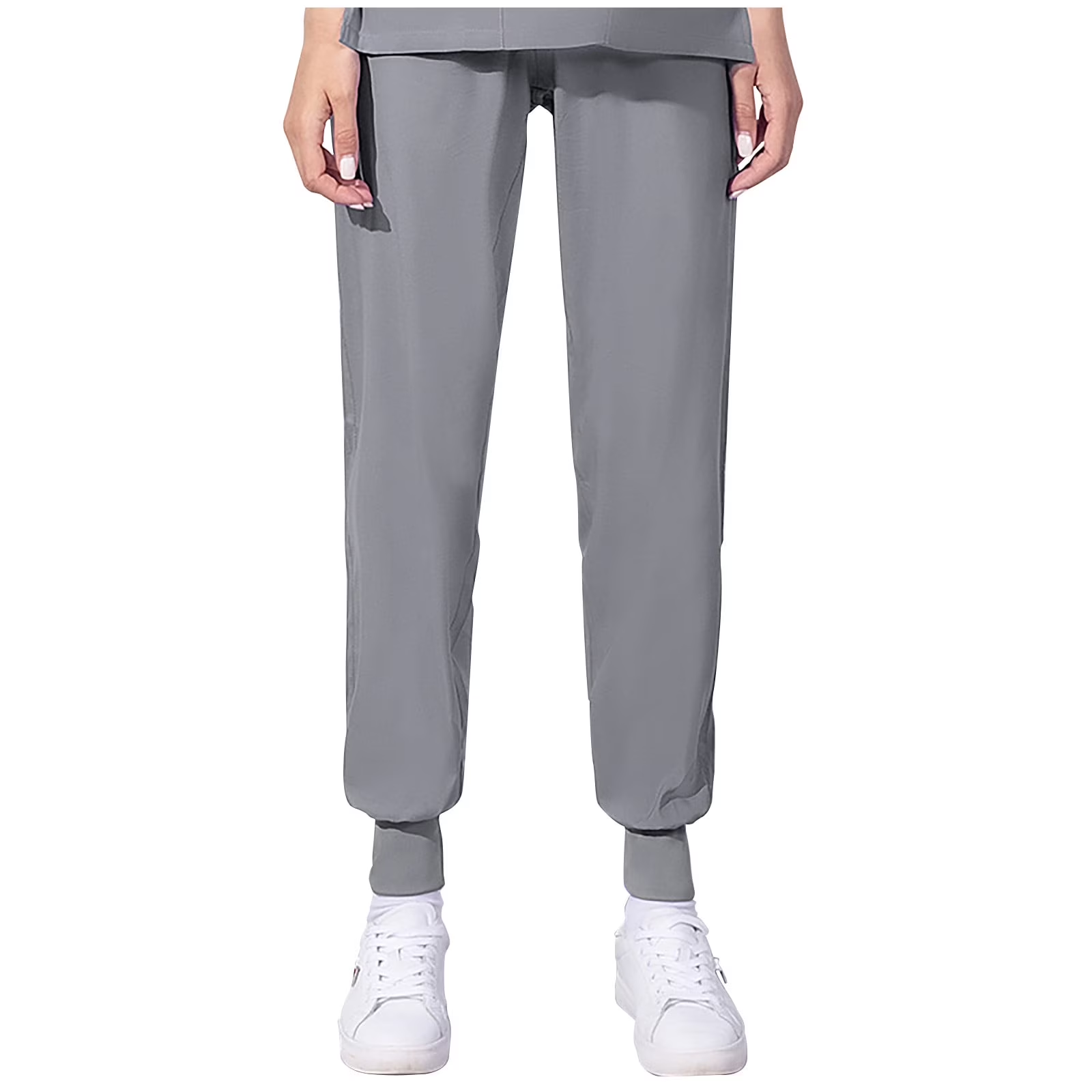 Xfvqtps Scrub Pants for Women Stretch Yoga Scrub Joggers Anti-Wrinkle Elastic Waist Nursing Jogger Pants