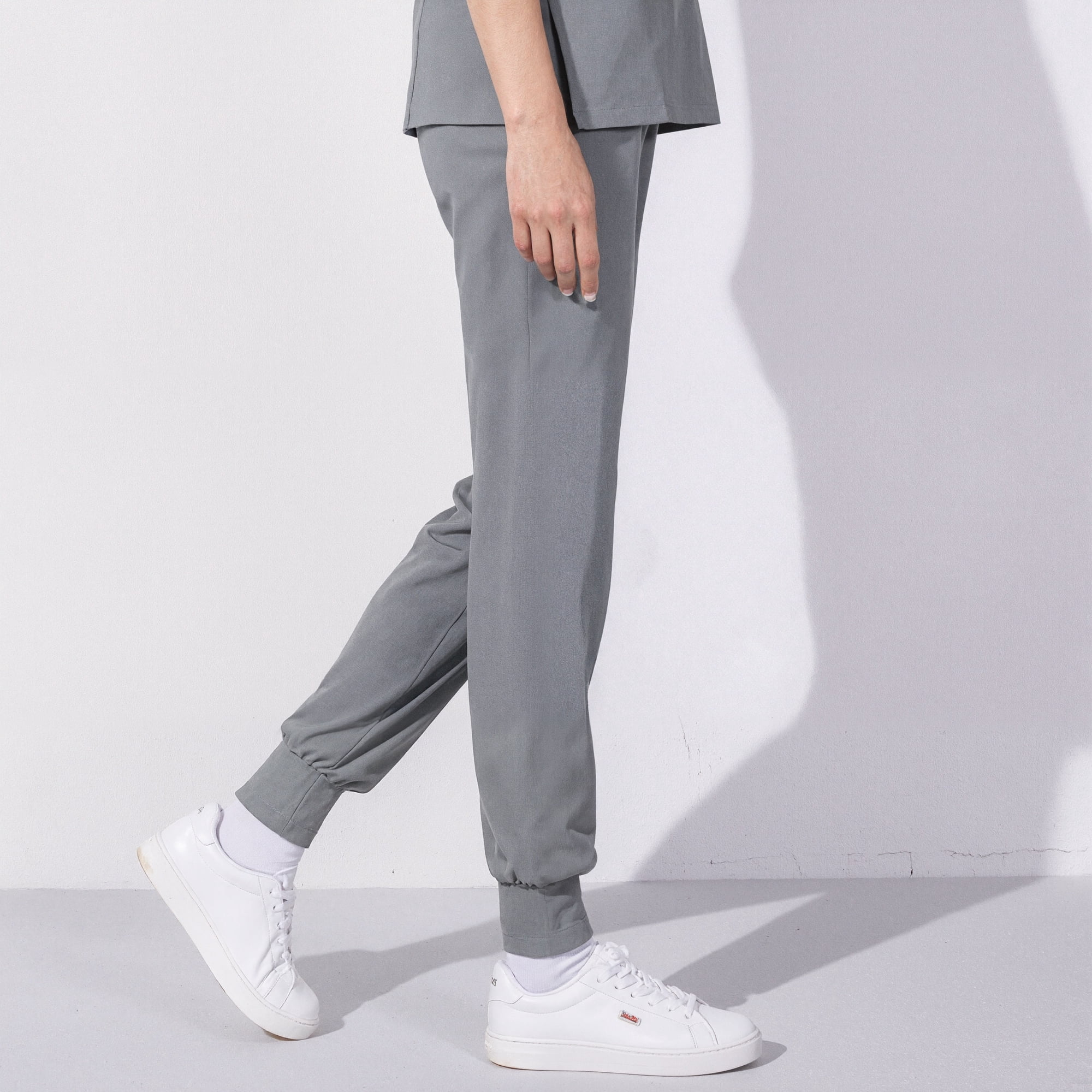 Xfvqtps Scrub Pants for Women Stretch Yoga Scrub Joggers Anti-Wrinkle Elastic Waist Nursing Jogger Pants