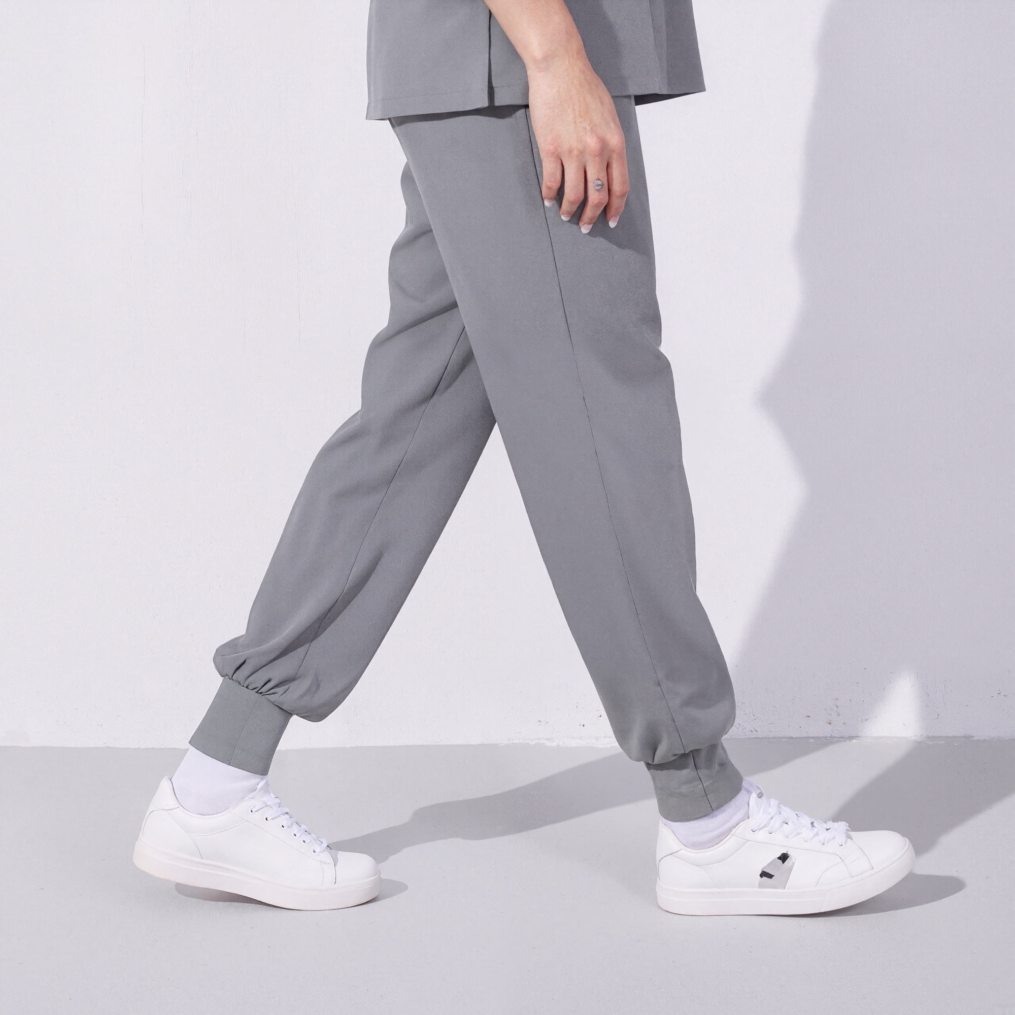 Xfvqtps Scrub Pants for Women Stretch Yoga Scrub Joggers Anti-Wrinkle Elastic Waist Nursing Jogger Pants