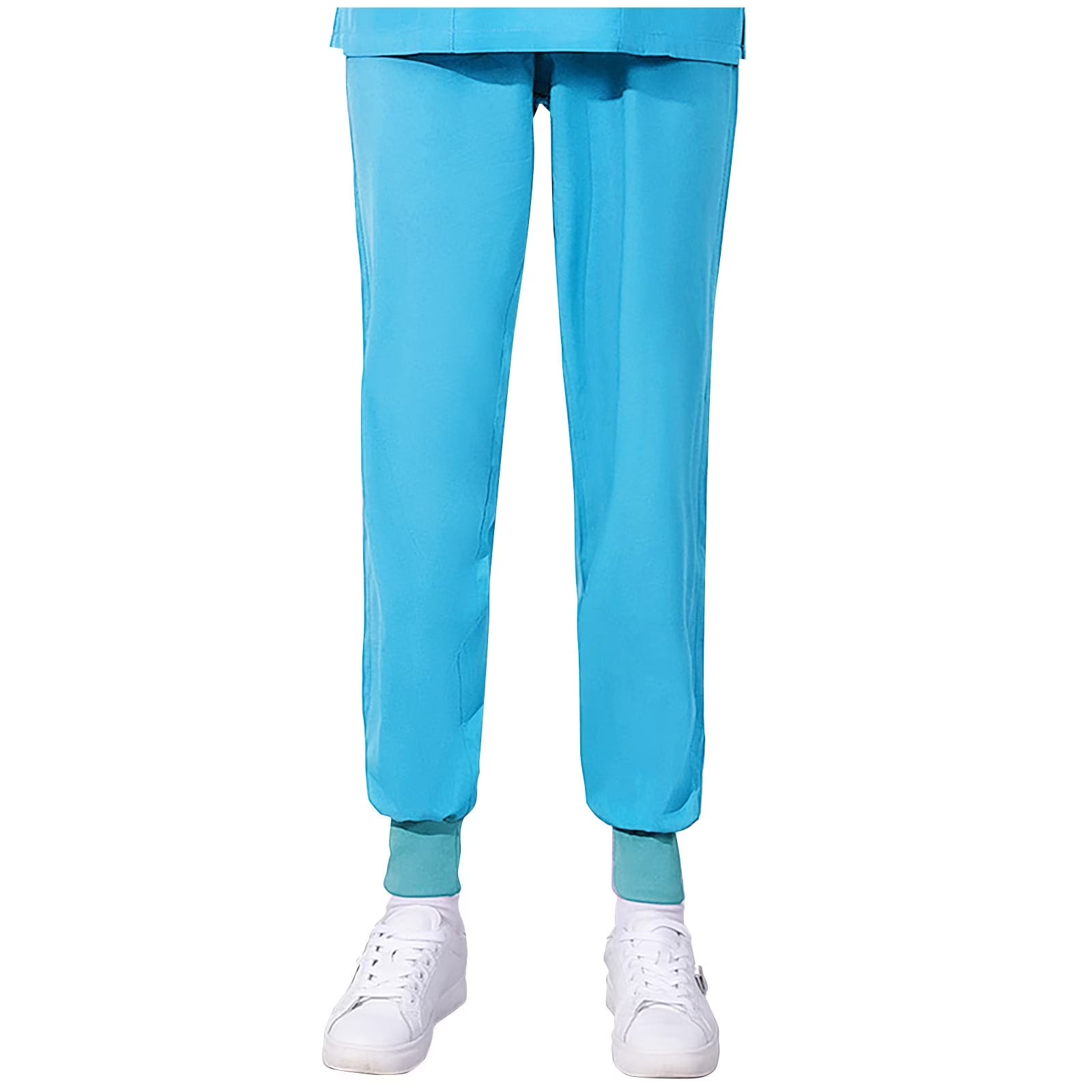 Xfvqtps Scrub Pants for Women Stretch Yoga Scrub Joggers Anti-Wrinkle Elastic Waist Nursing Jogger Pants