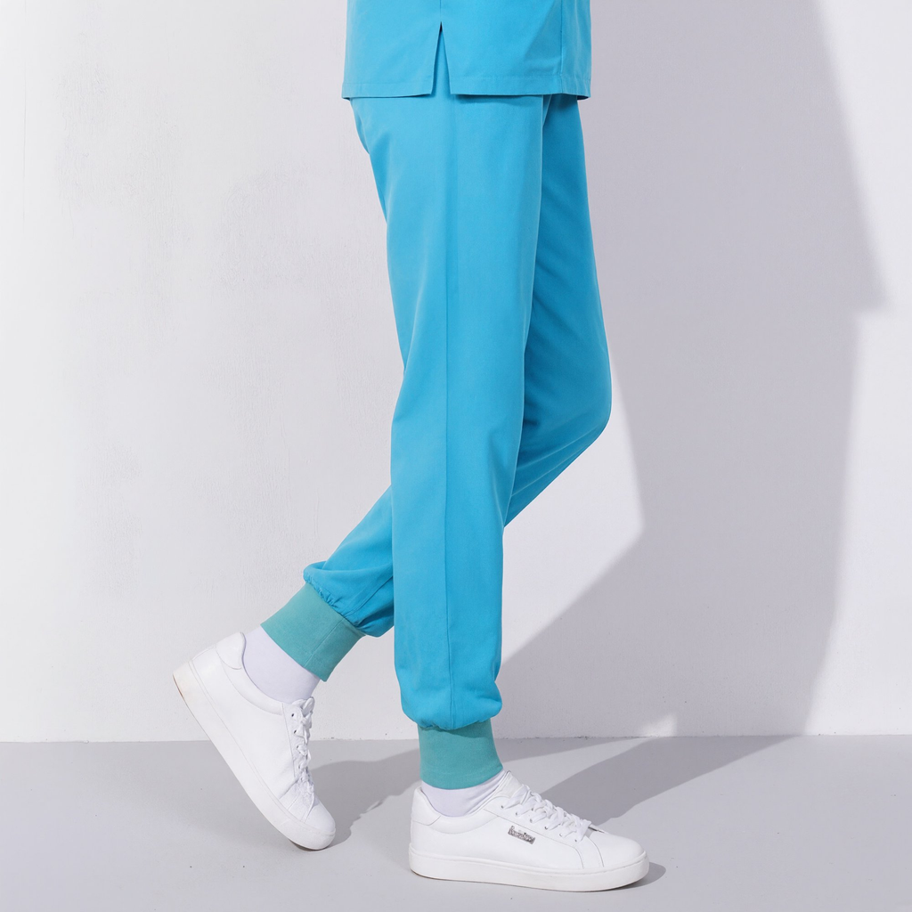 Xfvqtps Scrub Pants for Women Stretch Yoga Scrub Joggers Anti-Wrinkle Elastic Waist Nursing Jogger Pants