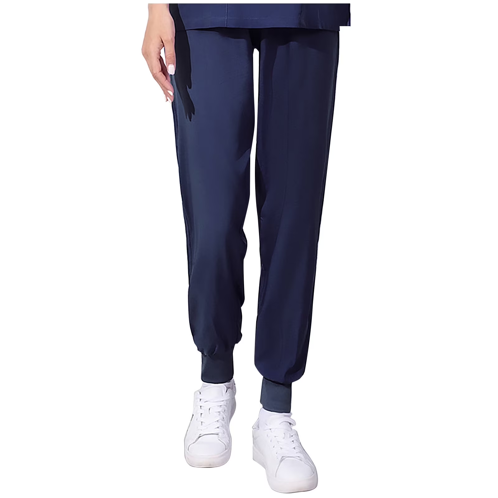 Xfvqtps Scrub Pants for Women Stretch Yoga Scrub Joggers Anti-Wrinkle Elastic Waist Nursing Jogger Pants