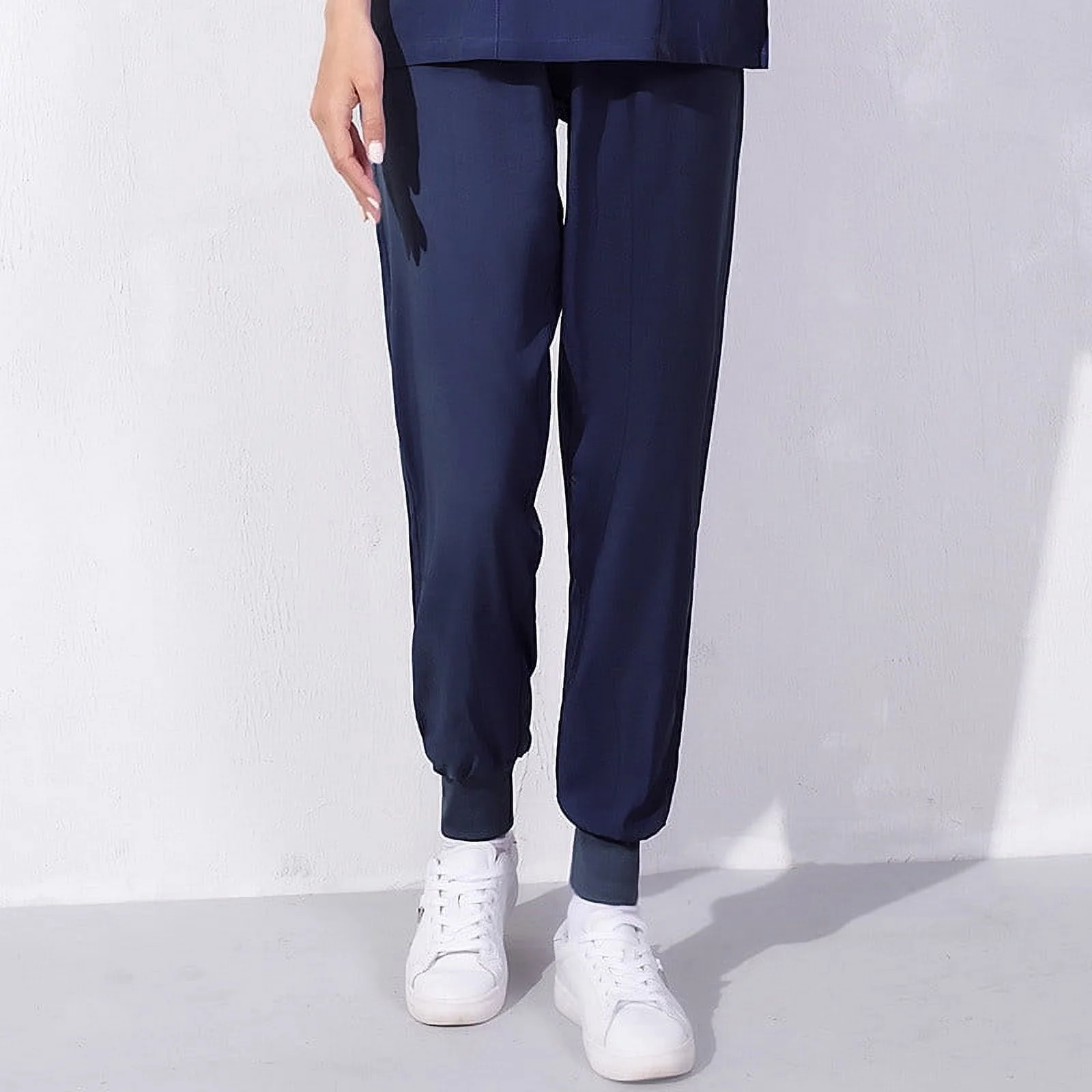 Xfvqtps Scrub Pants for Women Stretch Yoga Scrub Joggers Anti-Wrinkle Elastic Waist Nursing Jogger Pants