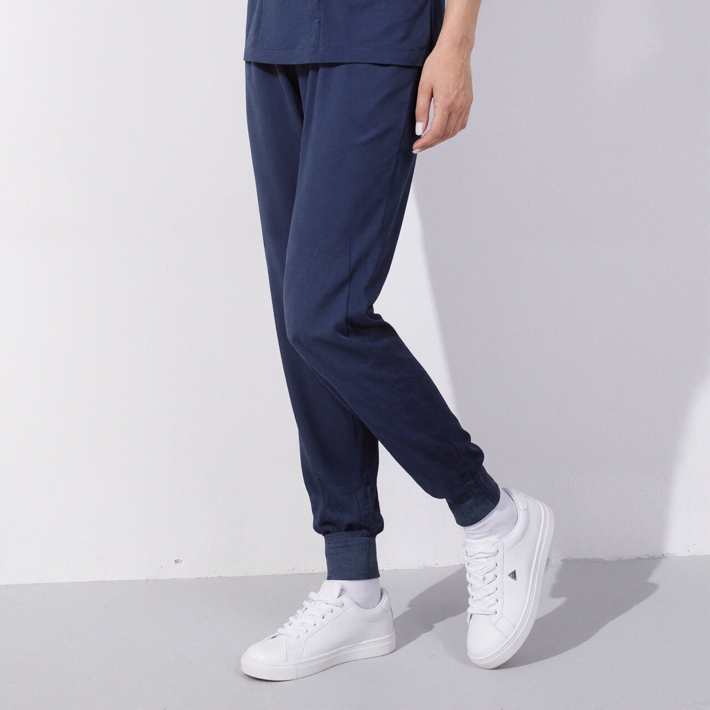 Xfvqtps Scrub Pants for Women Stretch Yoga Scrub Joggers Anti-Wrinkle Elastic Waist Nursing Jogger Pants