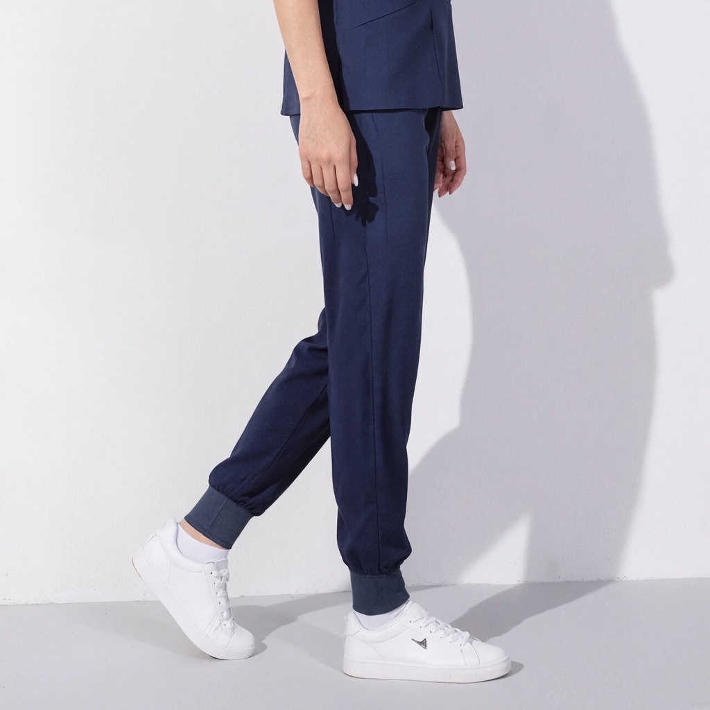 Xfvqtps Scrub Pants for Women Stretch Yoga Scrub Joggers Anti-Wrinkle Elastic Waist Nursing Jogger Pants