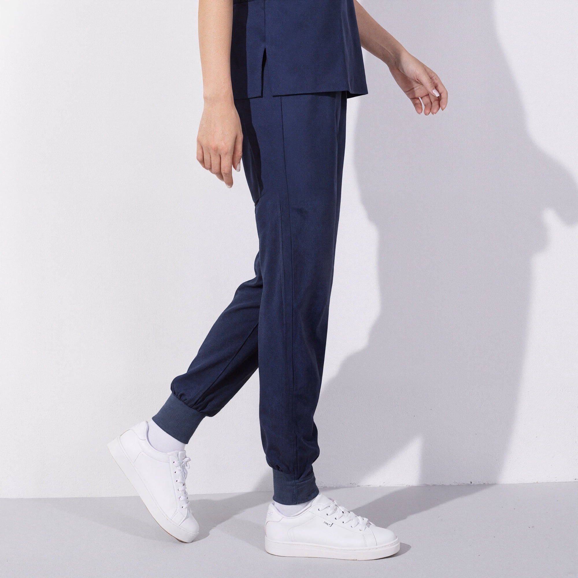 Xfvqtps Scrub Pants for Women Stretch Yoga Scrub Joggers Anti-Wrinkle Elastic Waist Nursing Jogger Pants