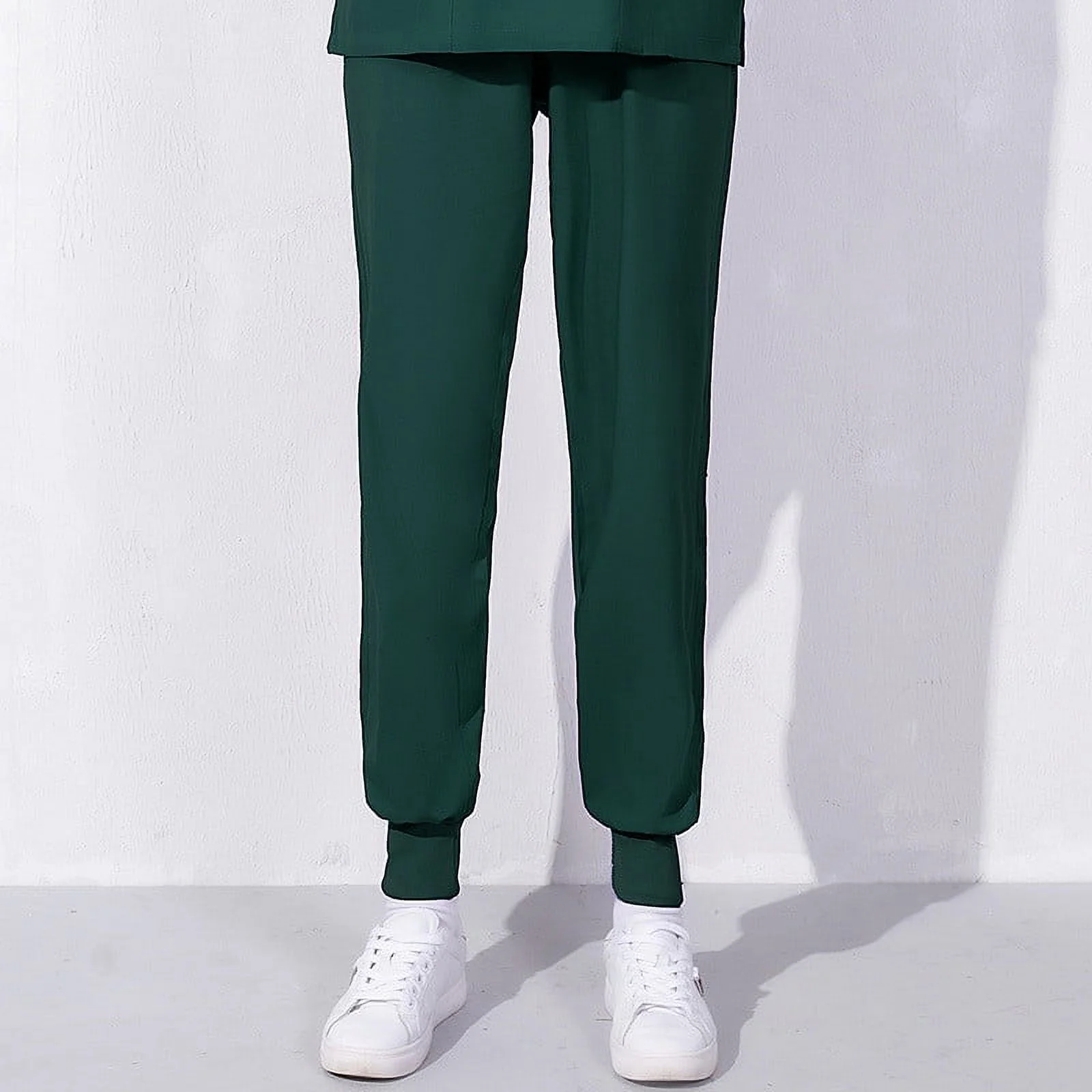 Xfvqtps Scrub Pants for Women Stretch Yoga Scrub Joggers Anti-Wrinkle Elastic Waist Nursing Jogger Pants