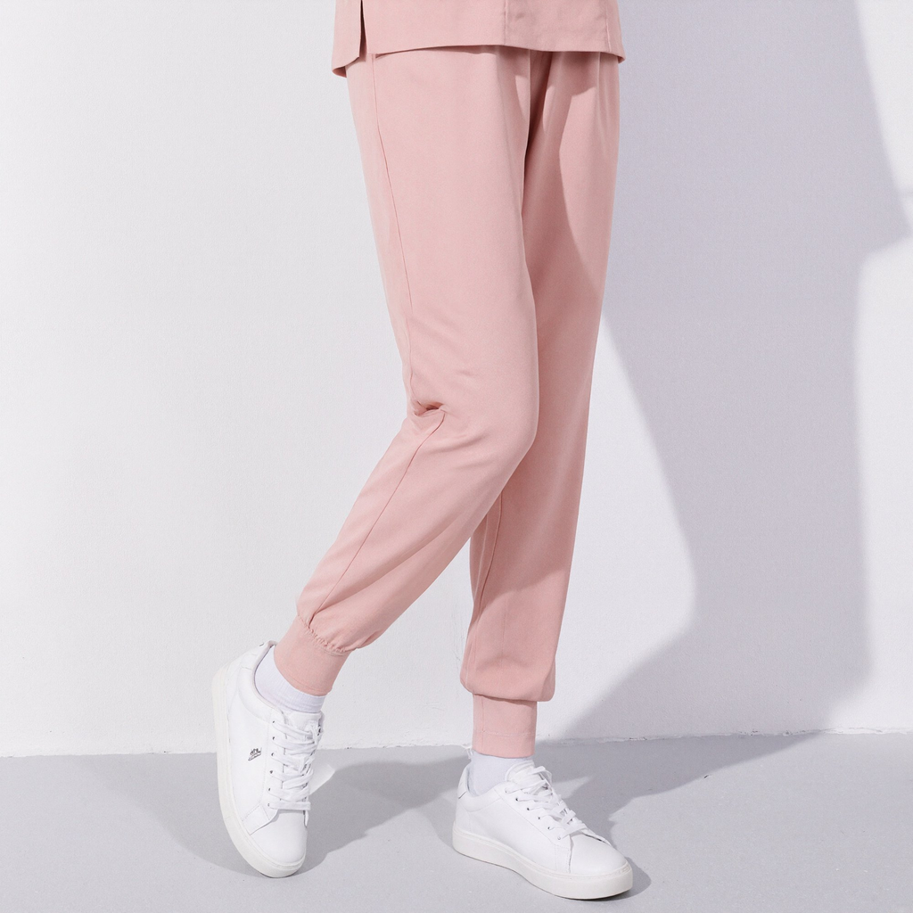 Xfvqtps Scrub Pants for Women Stretch Yoga Scrub Joggers Anti-Wrinkle Elastic Waist Nursing Jogger Pants