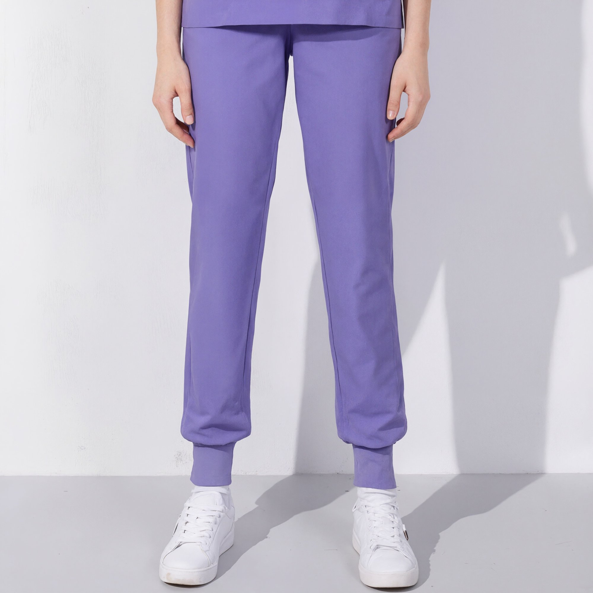 Xfvqtps Scrub Pants for Women Stretch Yoga Scrub Joggers Anti-Wrinkle Elastic Waist Nursing Jogger Pants