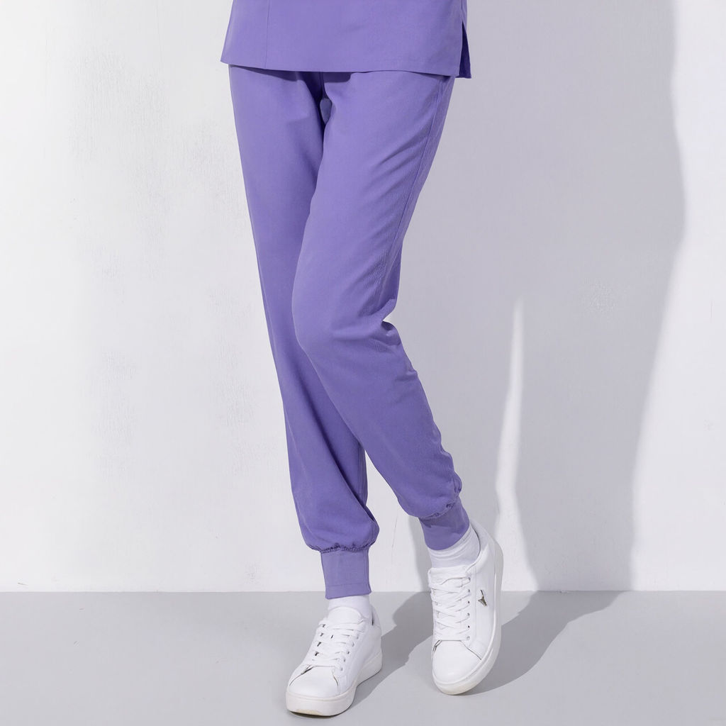 Xfvqtps Scrub Pants for Women Stretch Yoga Scrub Joggers Anti-Wrinkle Elastic Waist Nursing Jogger Pants