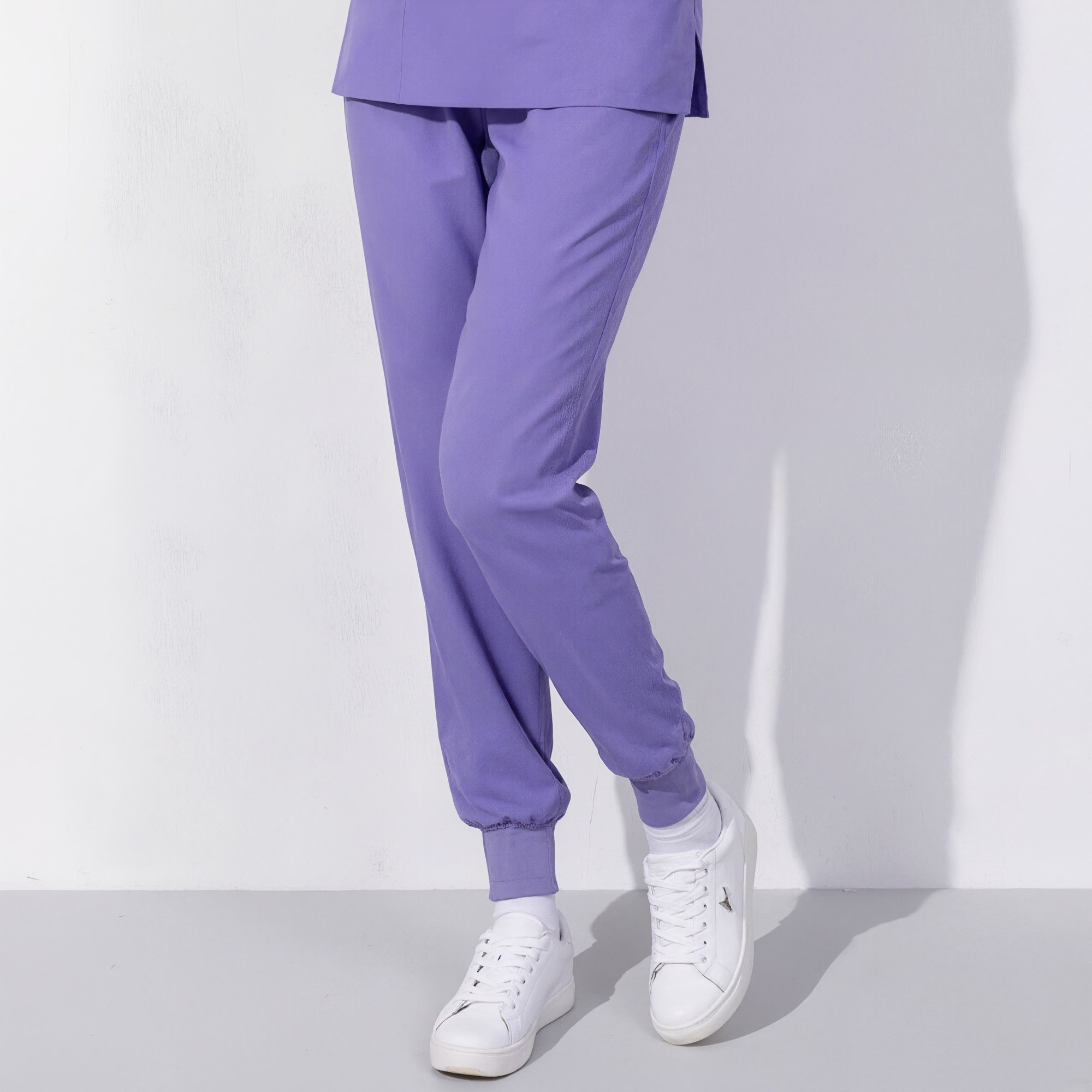 Xfvqtps Scrub Pants for Women Stretch Yoga Scrub Joggers Anti-Wrinkle Elastic Waist Nursing Jogger Pants
